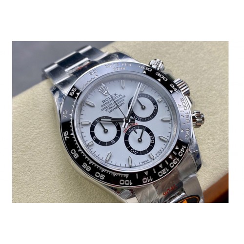 Rolex Daytona 126500 QF 1:1 Best Edition 904L Steel White Dial on SS Braclet SH4131(Gain weight) Rolex Daytona 126500 QF 1:1 Best Edition 904L Steel White Dial on SS Braclet SH4131(Gain weight)