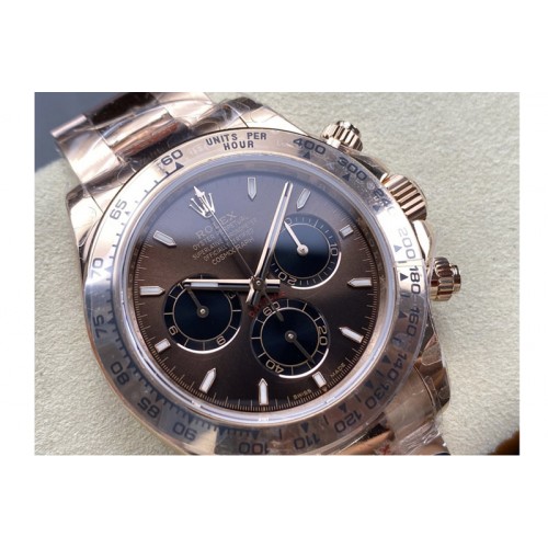 Rolex 2025 Daytona 126505 QF 1:1 Best Edition Chocolate Dial on RG Bracelet QF4131 V6 (Gain Weight)