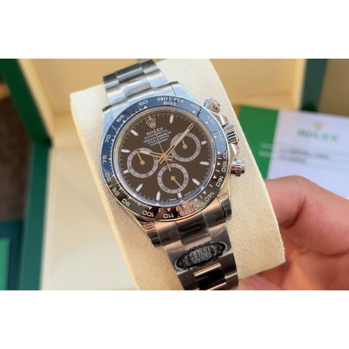 Rolex Daytona 126500 904L SS C1 1:1 Best Edition Black Dial On 904L SS Bracelet DD4131 Rolex Daytona 126500 904L SS C1 1:1 Best Edition Black Dial On 904L SS Bracelet DD4131
