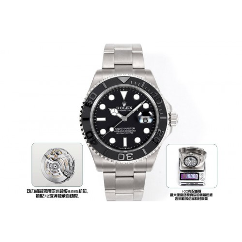 Rolex Yacht-Master 226627 Titanium B Factory 1:1 Best Edition Black Dial On Titanium Bracelet VR3235