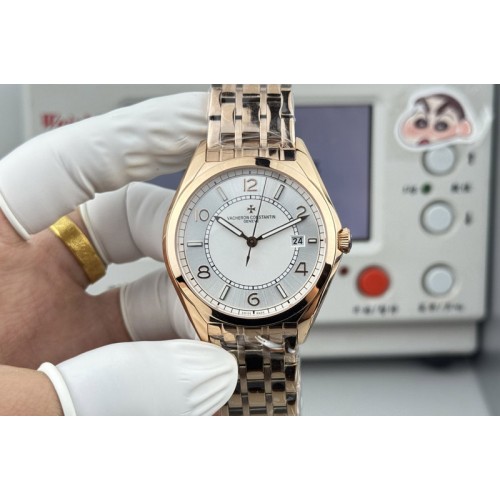 Vacheron Constantin Fiftysix RG 40mm ZF 1:1 Best Edition White Dial on RG Bracelet A1326