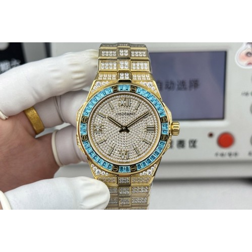 Chopard AlpineEagle 41MM YG Full Diamond on Chopard 01.01-c