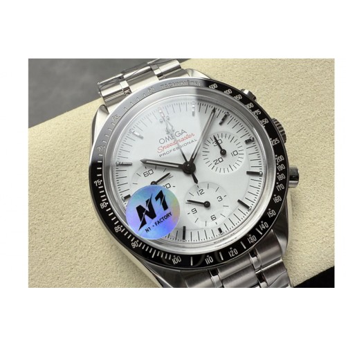Omega Speedmaster Professional SS N1F Best Edition White Dial On SS Bracelet Asian 3861