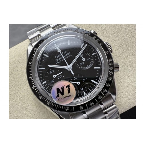 Omega Speedmaster Professional SS N1F Best Edition Black Dial On SS Bracelet Asian 3861