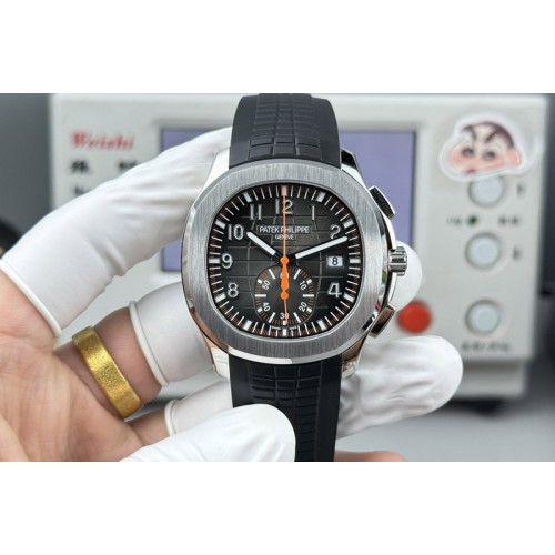 Patek Philippe Aquanaut 5968 SS P1 Best Edition Gray Dial on Black Rubber Strap PP CH 28-520