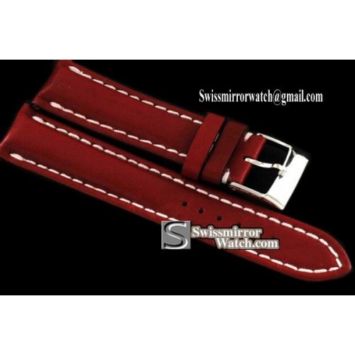 Replica Breitling Leather strap Burgundy W/Buckle - For 42/44mm watches
