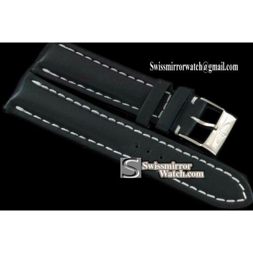 Replica Breitling Leather strap Blue W/Buckle - For 42/44mm watches