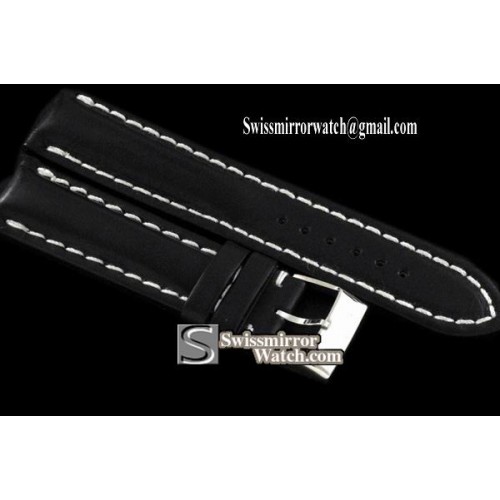 Replica Breitling Leather strap Black W/Buckle - For 42/44mm watches