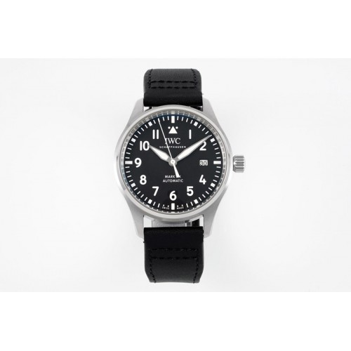IWC Pilot Mark XX IW328201 ZF 1:1 Best Edition Black Dial on Black Leather Strap A32111
