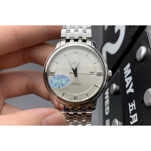 Omega De Ville SS MKS 1:1 Best Edition Silver Dial SS Markers on SS Bracelet MIYOTA 9015