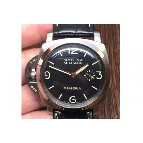 Panerai PAM 217 H ZF 1:1 Best Edition Superlumed Dial on Black Leather Strap A6497 with Y-Incabloc
