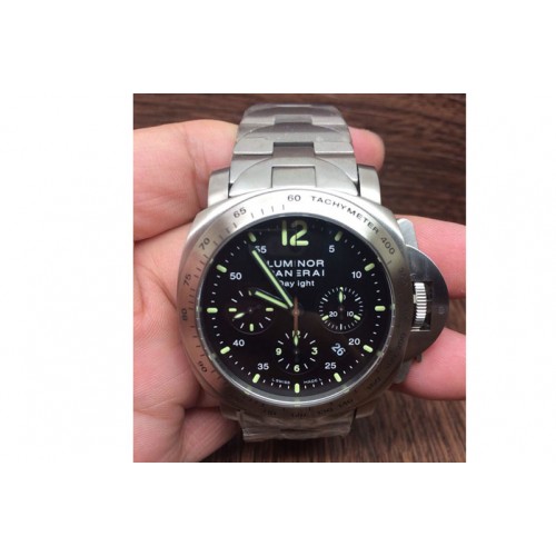 Panerai Pam 250-K Daylight Chrono SS/SS Black Asian 7753