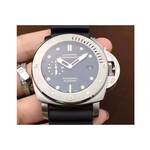 Panerai PAM 305 L Titanium V6F 1:1 Best Edition on Black Rubber Strap P9000