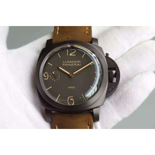 Panerai PAM 375 N V6F Best Edition Brown Dial on Brown Asso Strap P3000