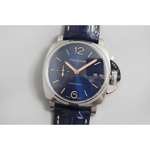 Panerai Luminor Due PAM00927 42mm VSF Best Edition Blue Dial on Blue Leather Strap AXXXIV