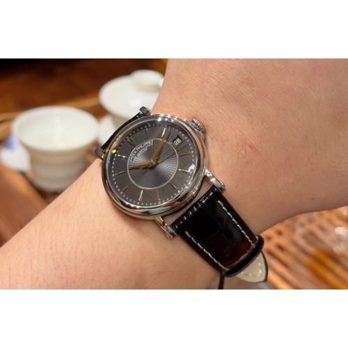 Patek Philippe Calatrava 5153 SS 3KF 1:1 Best Edition Black Dial on Black Leather Strap A324CS