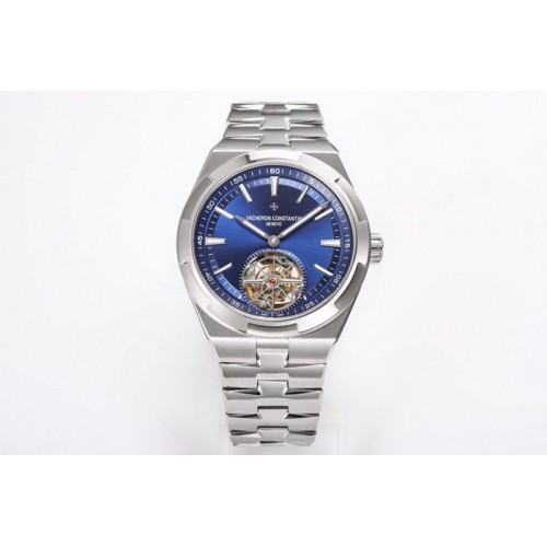 Vacheron Constantin Overseas Tourbillon SS BBR Best Edition Blue Dial on SS Bracelet
