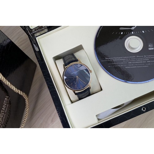 Vacheron Constantin Patrimony RG 1:1 Best Edition Blue Dial on Blue Leather Strap SW300