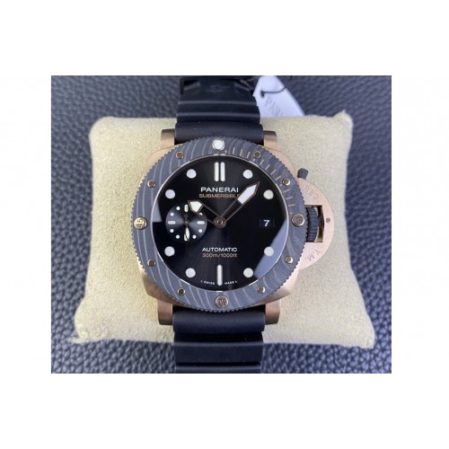 Panerai PAM1070 W SBF 1:1 Best Edition Black Dial on Black Rubber Strap P900