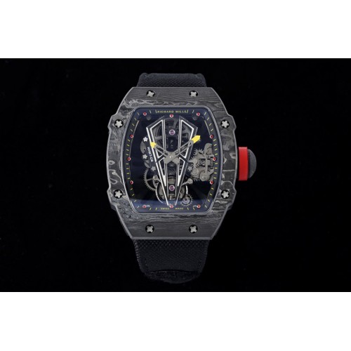 Richard Mille RM027-03 NTPT Real Tourbillon RMF Best Edition Skeleton Dial on Black Nylon Strap