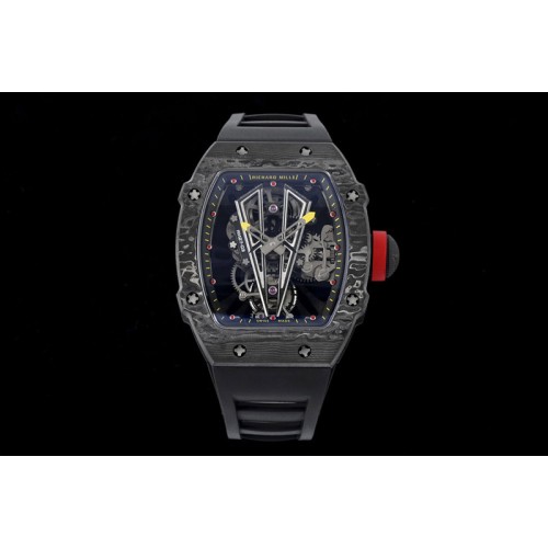 Richard Mille RM027-03 NTPT Real Tourbillon RMF Best Edition Skeleton Dial on Black Rubber Strap