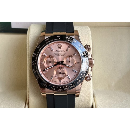 Rolex Daytona 116515 BTF 1:1 Best Edition RG Dial on Oysterflex Rubber Strap SA4130 V2