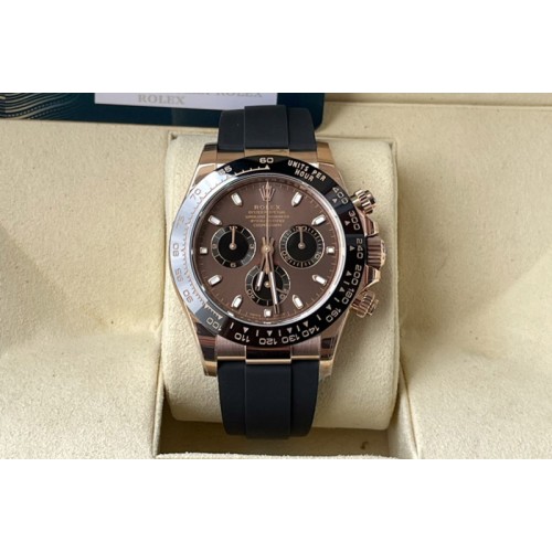 Rolex Daytona 116515 BTF 1:1 Best Edition Brown Dial on Oysterflex Rubber Strap SA4130 V2